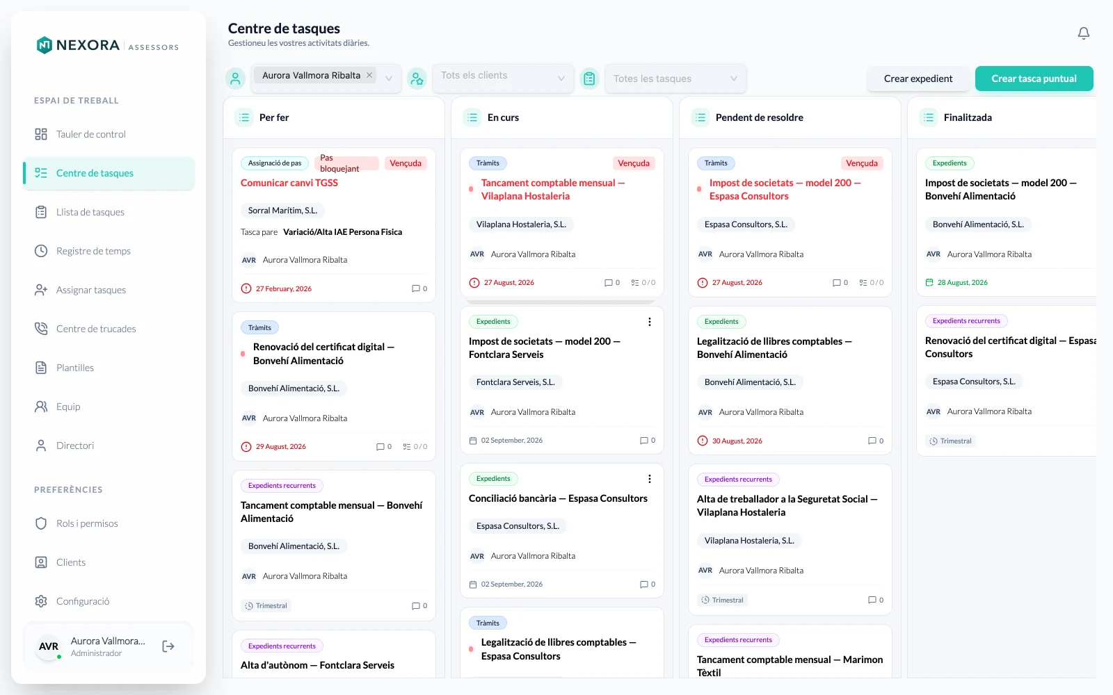 Tauler kanban de tasques